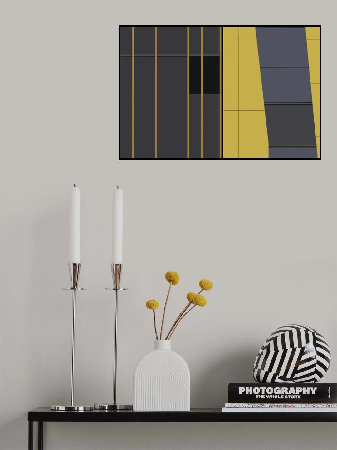 Yellow in Abstract Poster och Canvastavla