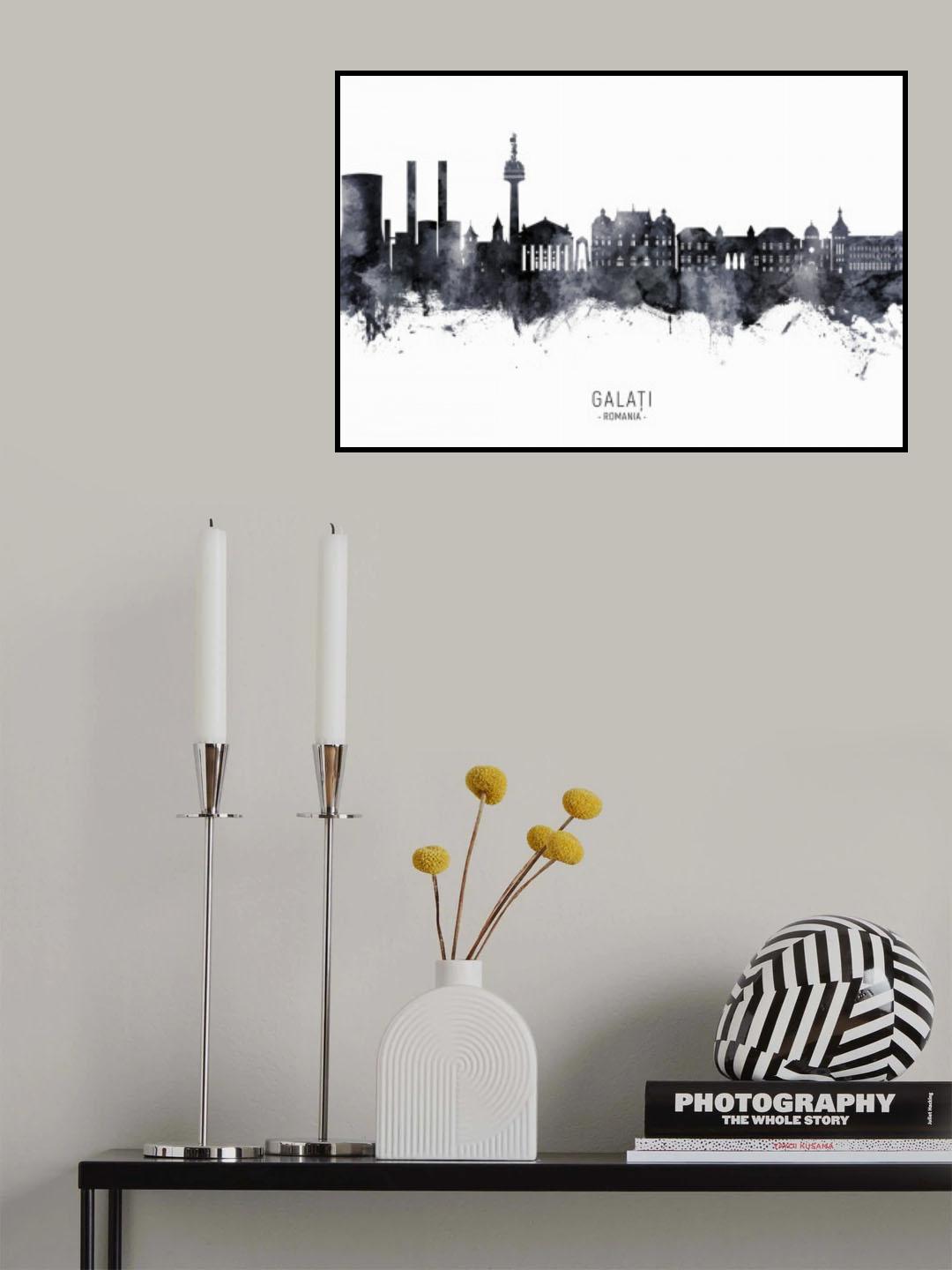 Galati Romania Skyline Poster och Canvastavla