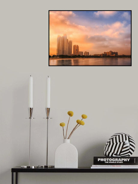 Etihad Towers &amp; Emirates Palace, Abu Dhabi, UAE Poster och Canvastavla