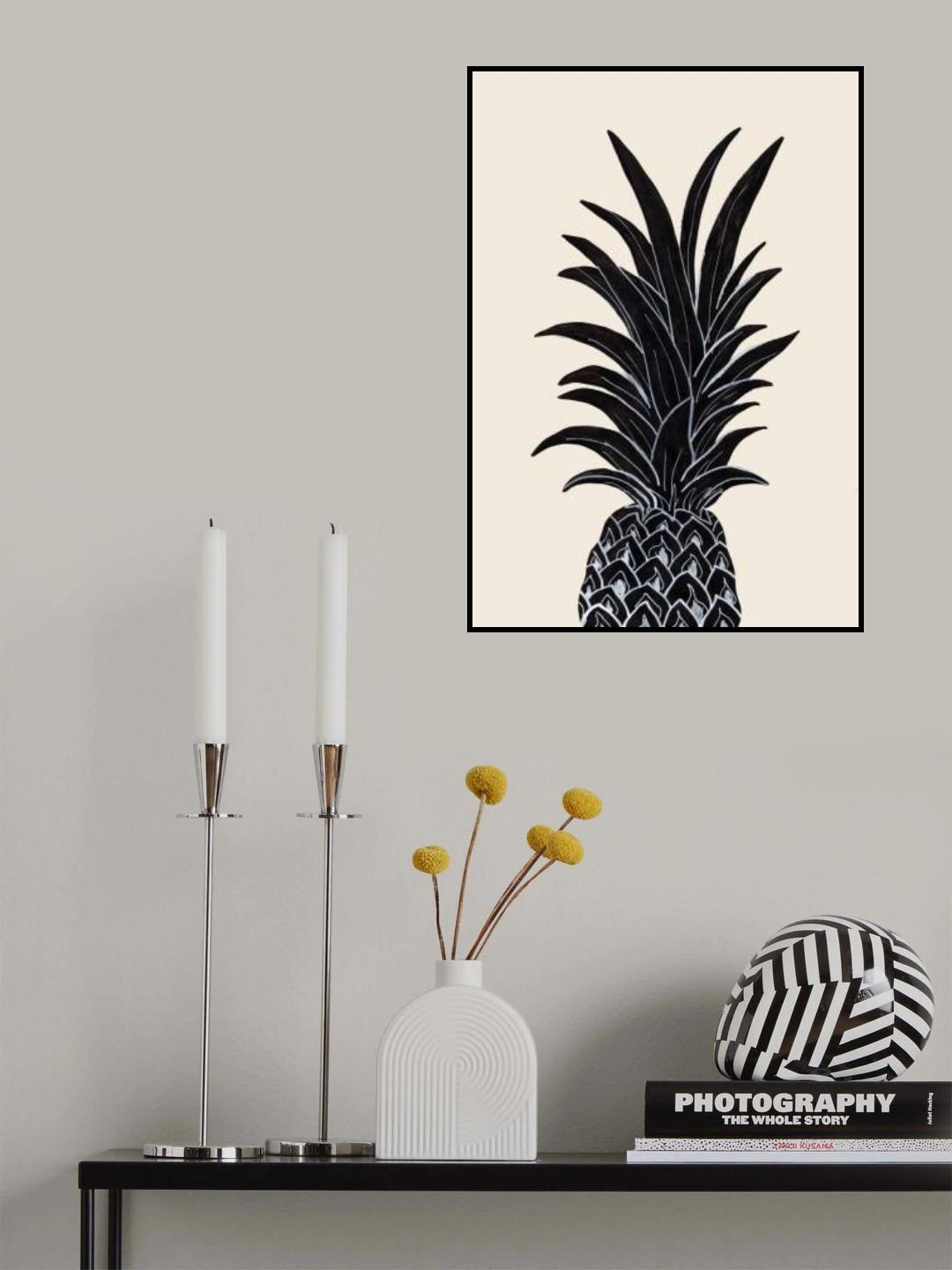 Black Pineapple Poster och Canvastavla