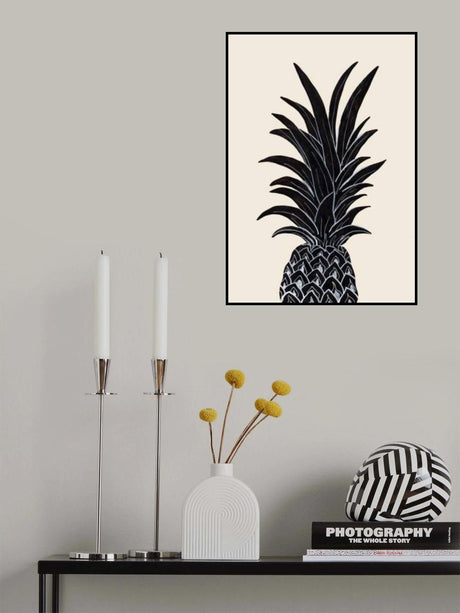Black Pineapple Poster och Canvastavla