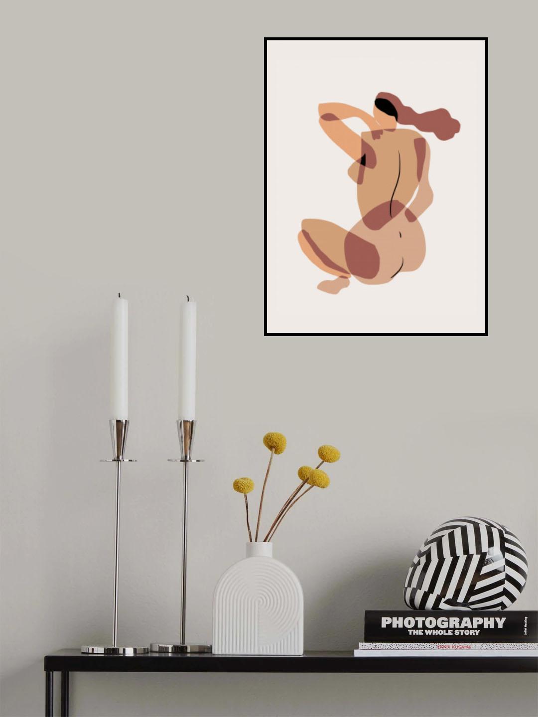 Nude In the Wind Poster och Canvastavla