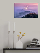 Misty Morning and Fireworks in Toledo City - Spain Poster och Canvastavla