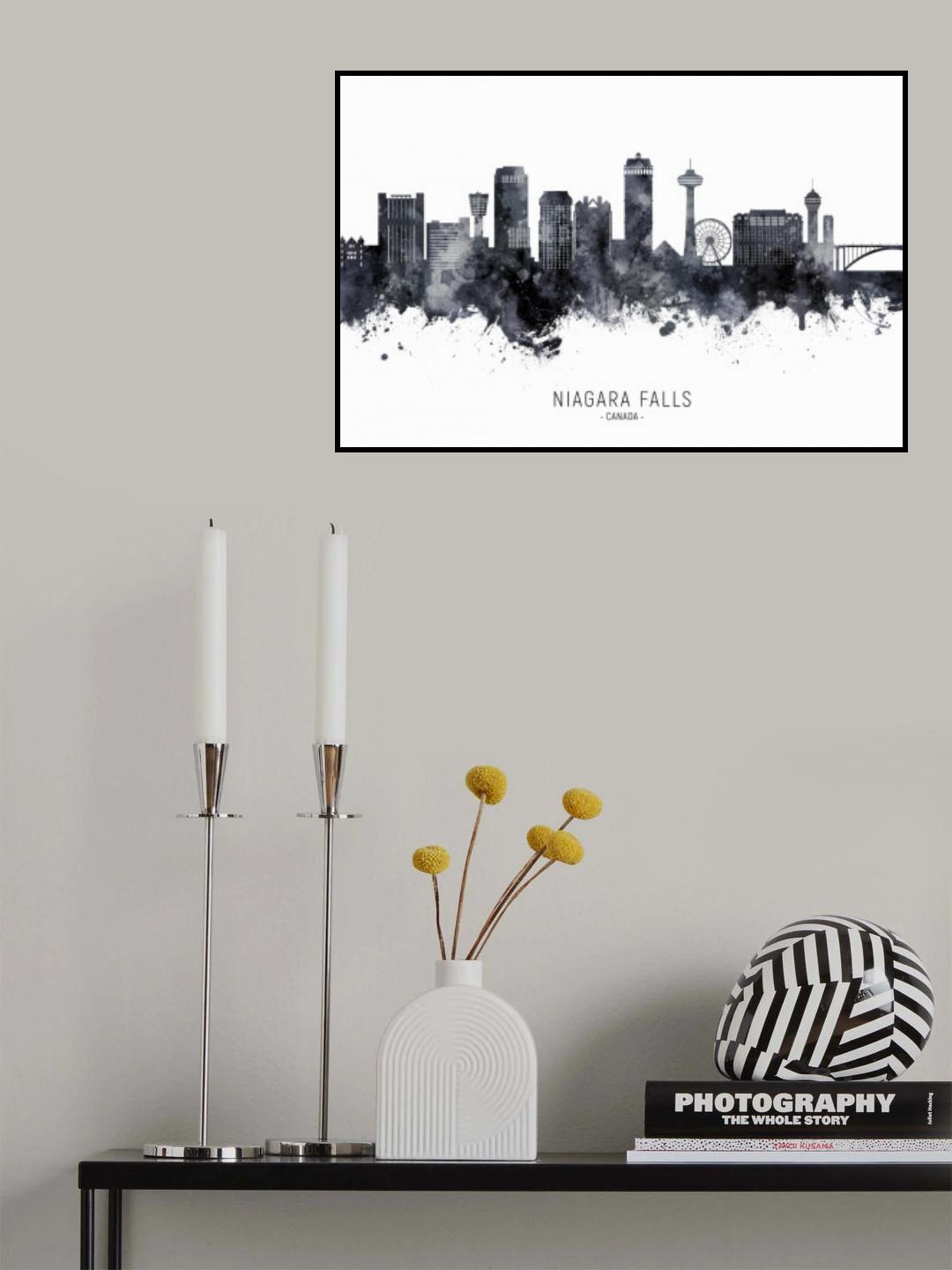 Niagara Falls Canada Skyline Poster och Canvastavla
