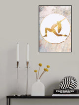 Yoga gold 3 Poster och Canvastavla