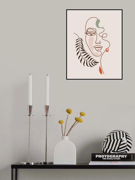 Line Face No2 Poster och Canvastavla