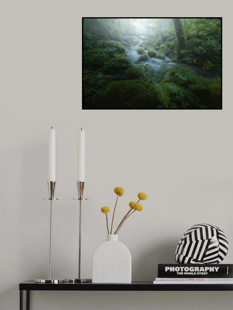Fresh green waterside Poster och Canvastavla