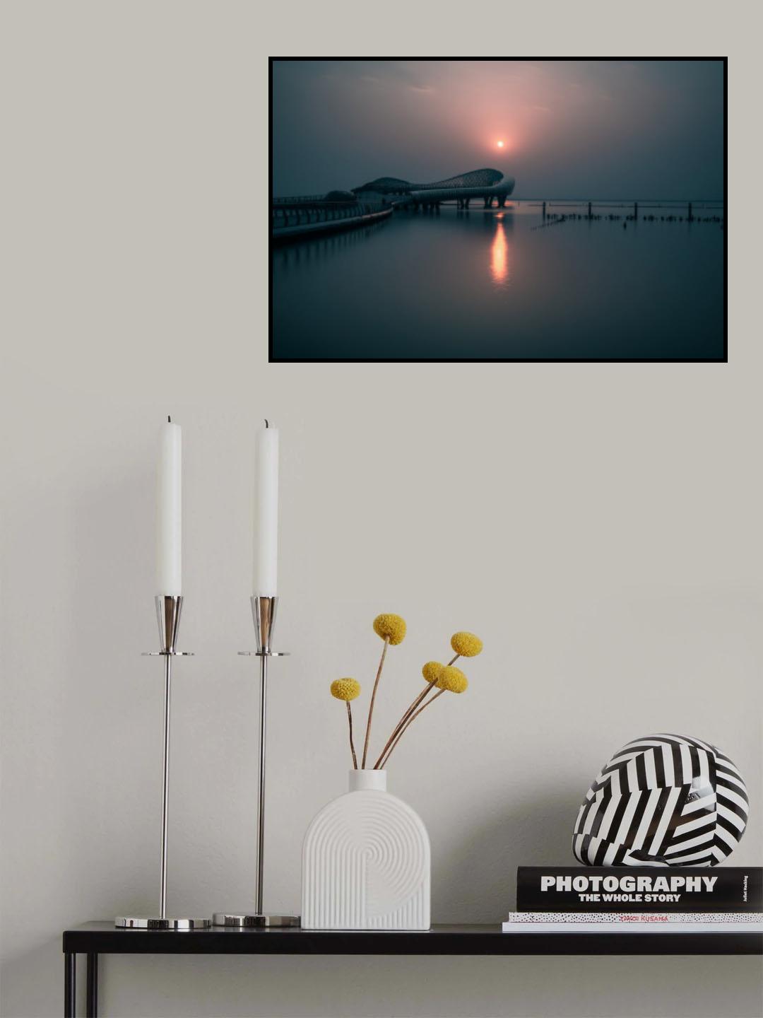 Sunset of Suzhou Bay Poster och Canvastavla