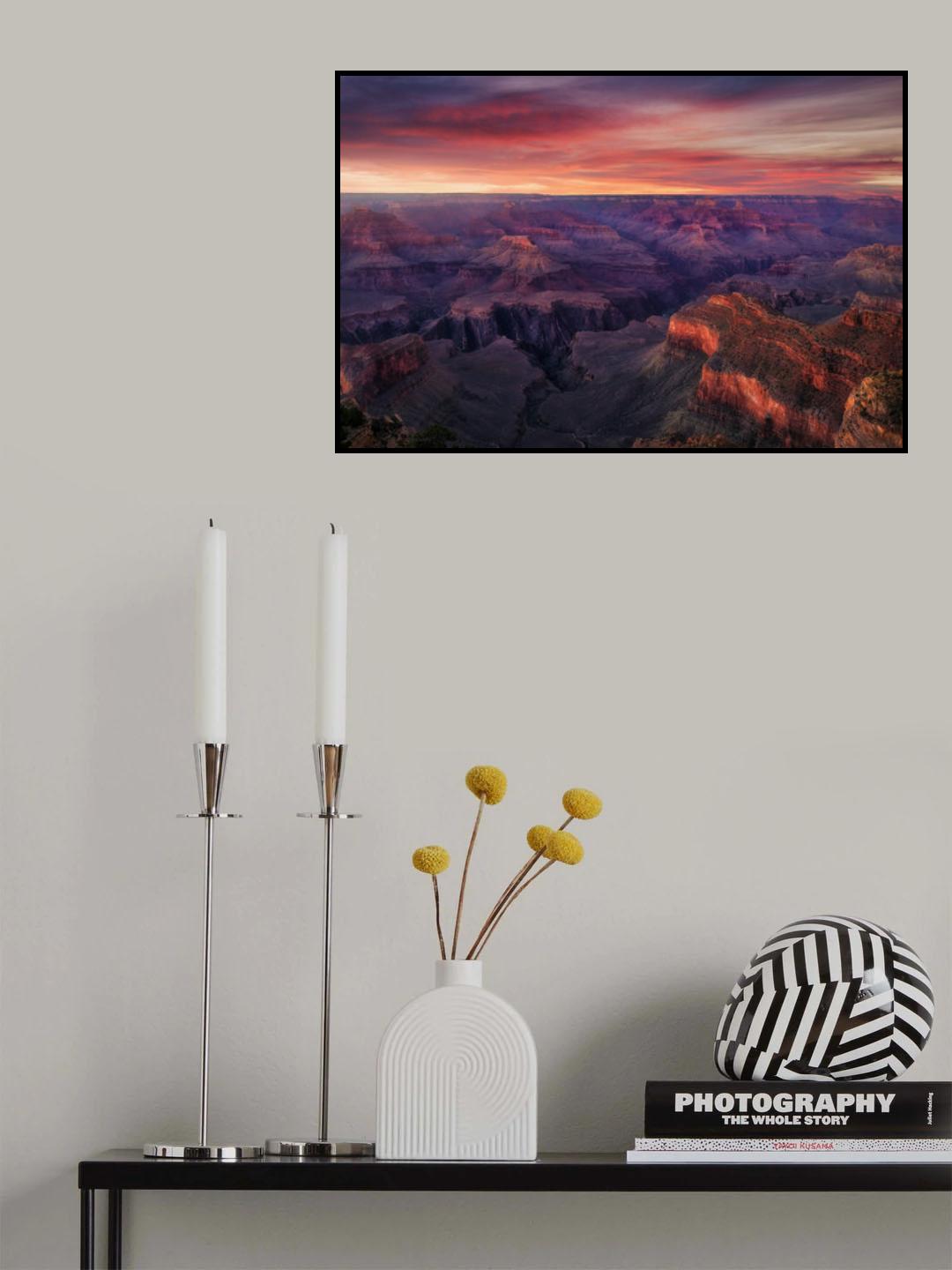 Canyon on Fire Poster och Canvastavla