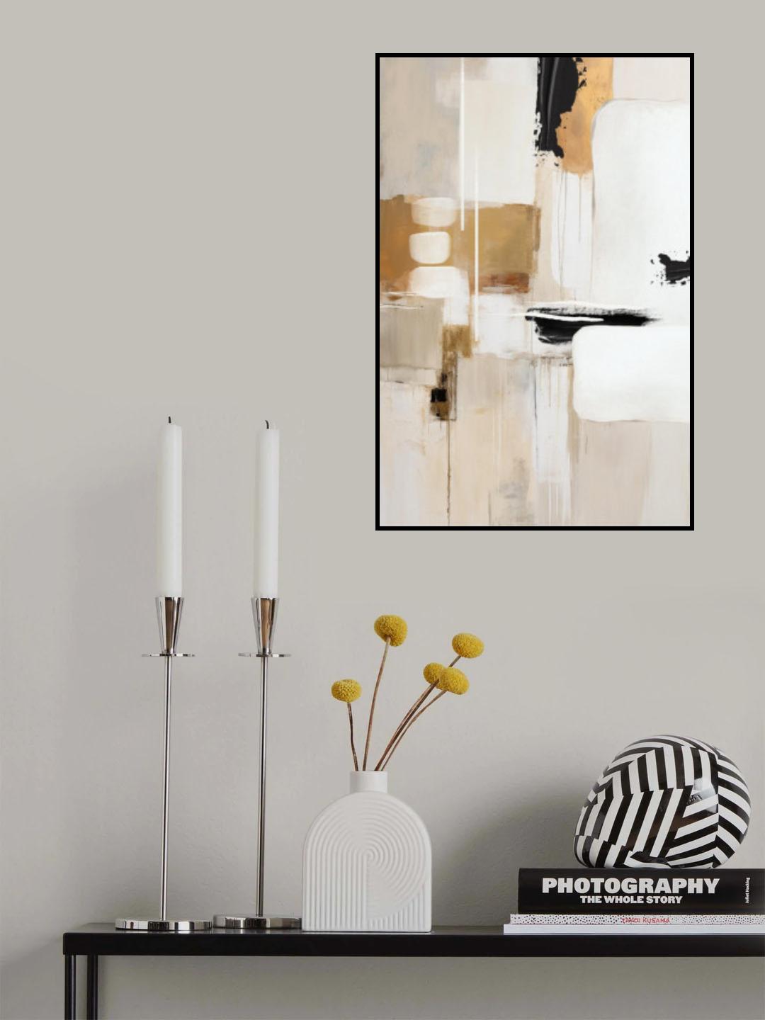 Abstract In Beige 3 Poster och Canvastavla