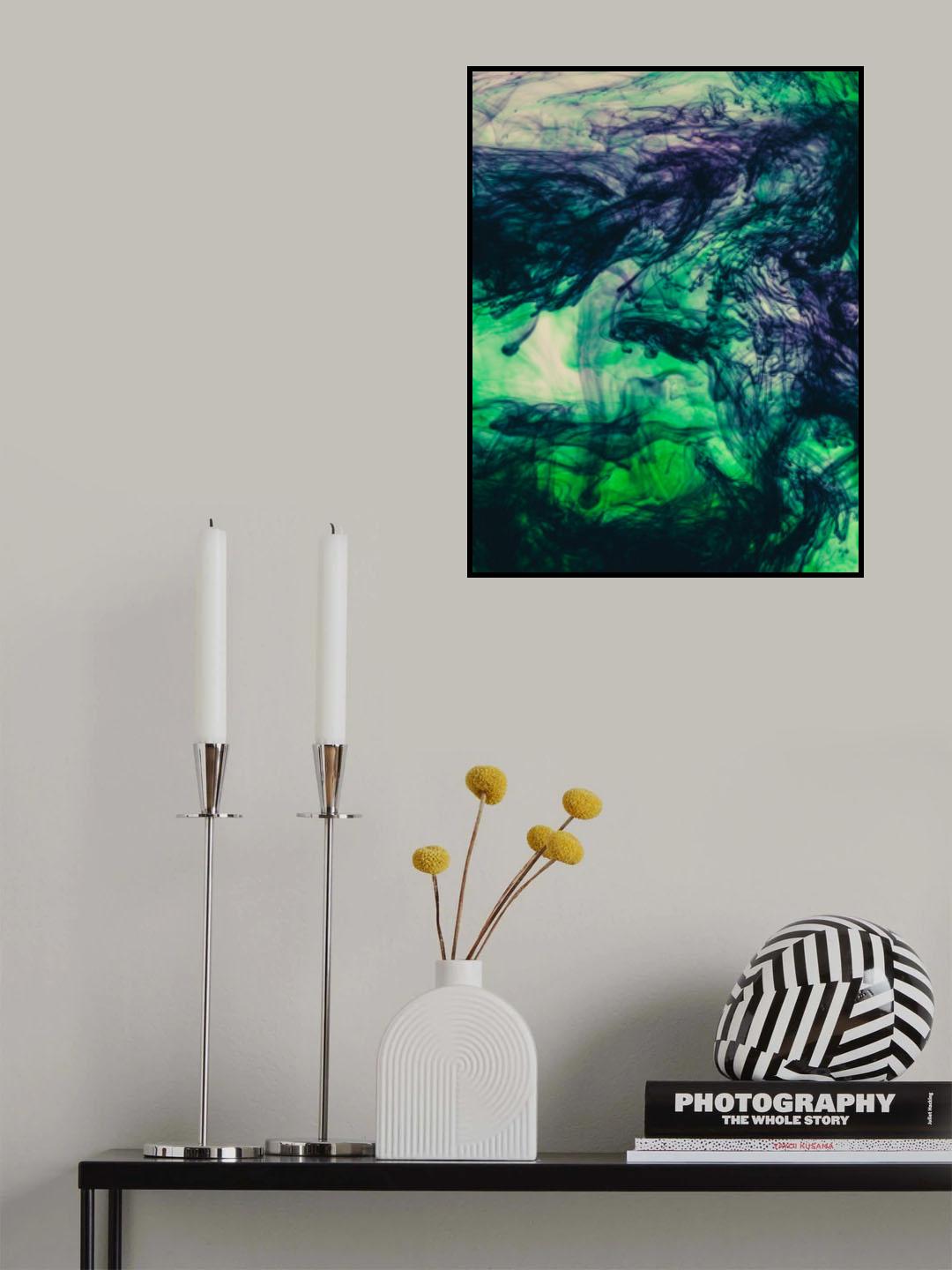 Acrylic colors and ink in water Poster och Canvastavla