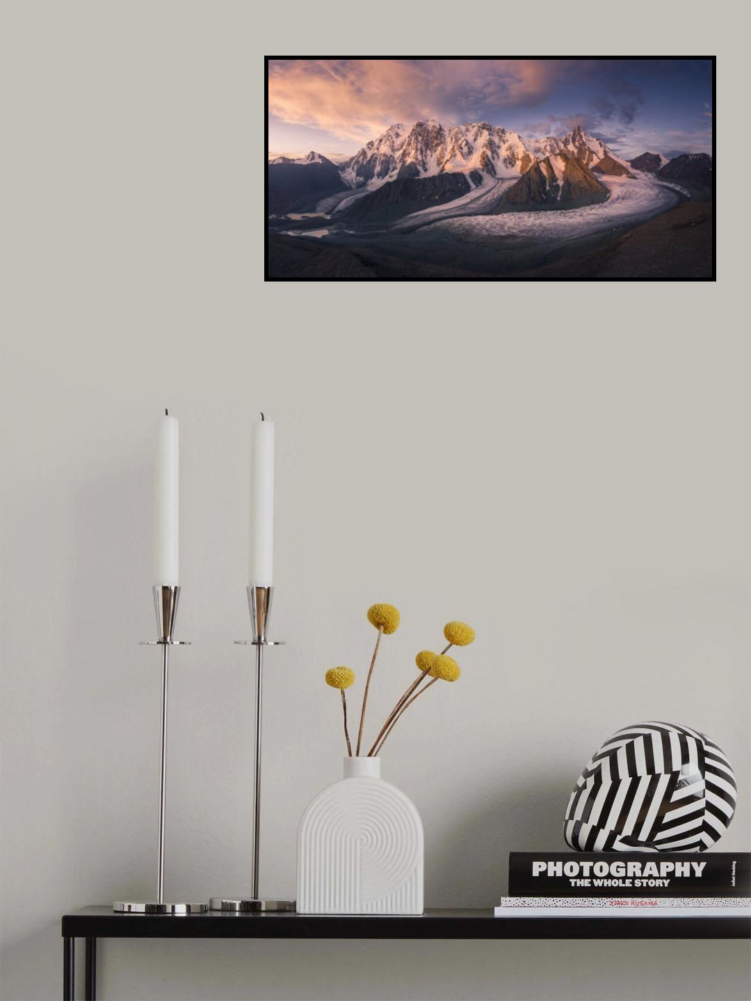 Mount Bogda 5445 《天山冰川》 Poster och Canvastavla