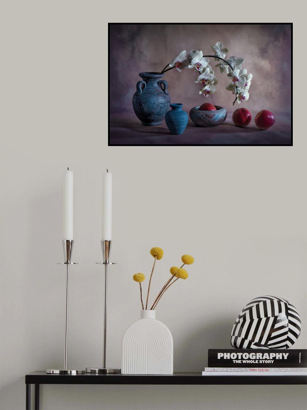 Orchid and Nectarine Poster och Canvastavla