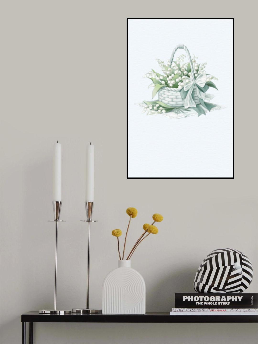 White bell flowers Home Poster och Canvastavla