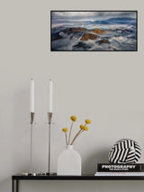 Black mountain is surging with wind and clouds Poster och Canvastavla