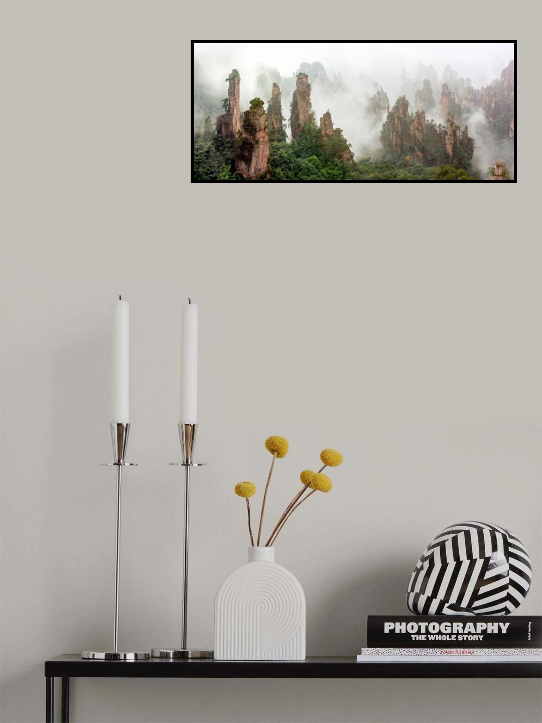 Cloud-shrouded Zhangjiajie Poster och Canvastavla