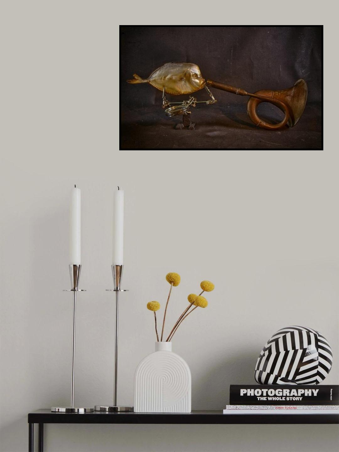 Fish and horn Poster och Canvastavla