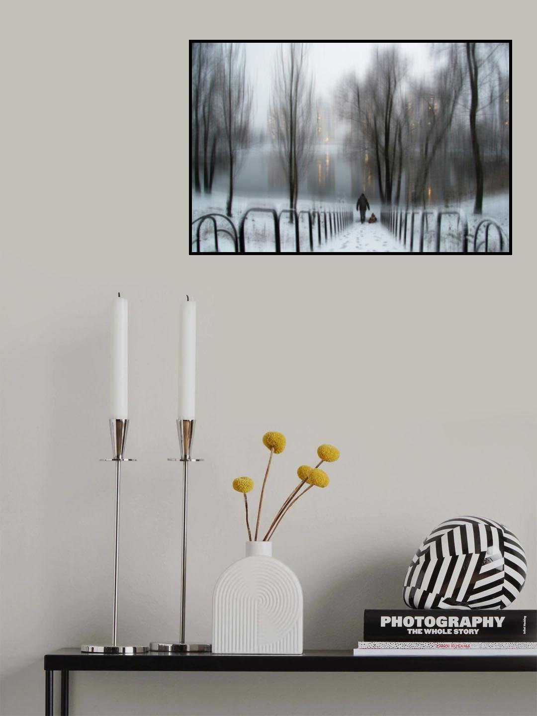 Winter evening Poster och Canvastavla