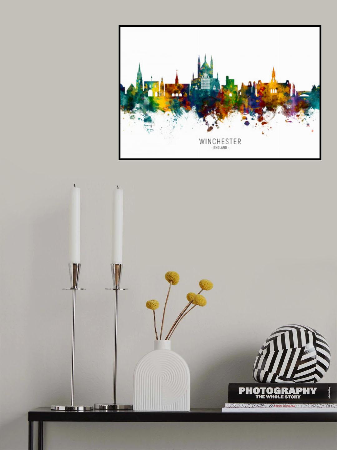 Winchester England Skyline Poster och Canvastavla