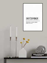 Quote September Badass Poster och Canvastavla