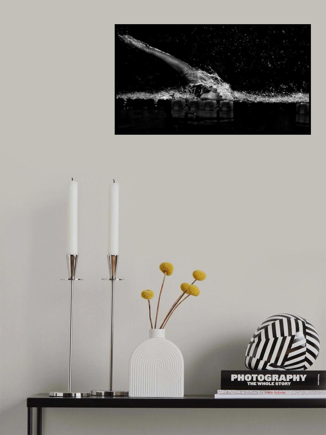 Backstroke Swimmer Poster och Canvastavla