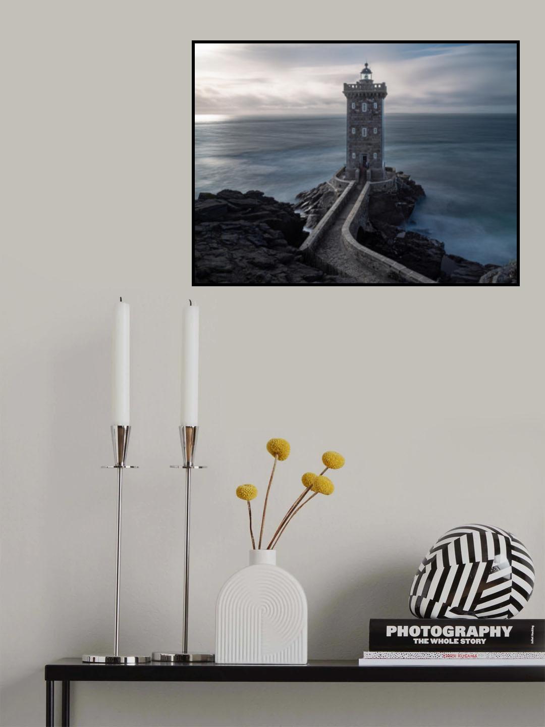 The lighthouse of Kermorvan Poster och Canvastavla