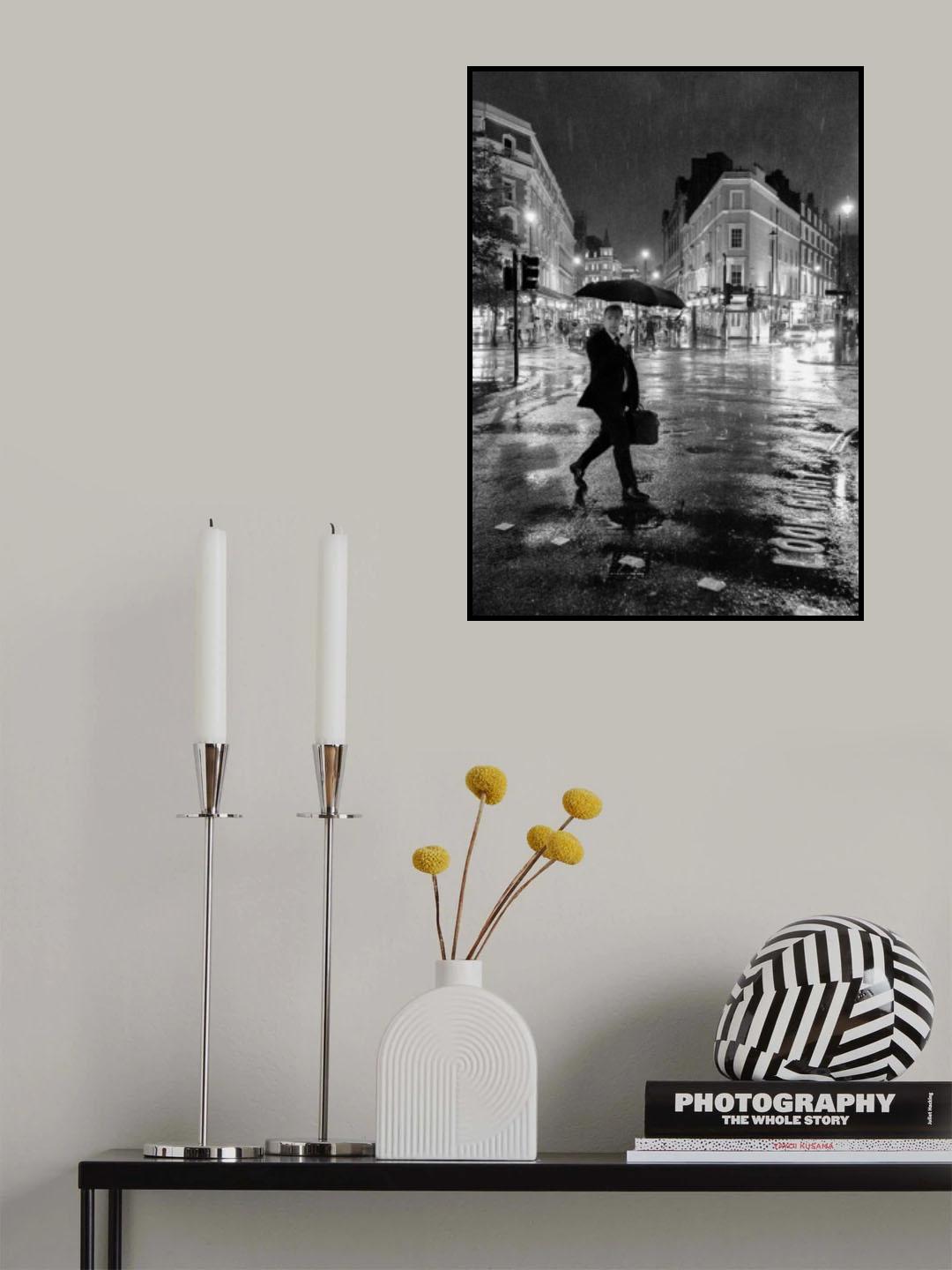 A rainy night in London Poster och Canvastavla