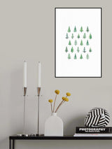 Little watercolor Christmas trees Poster och Canvastavla