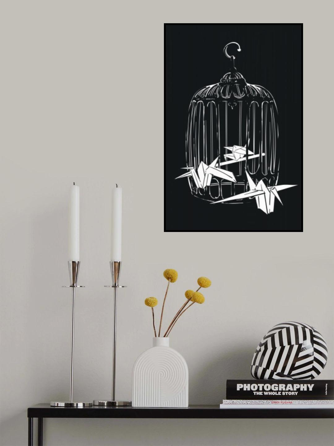 Origami Birds Poster och Canvastavla