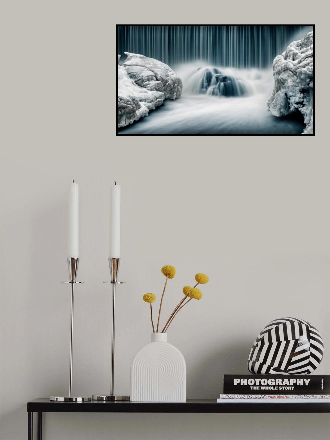 Icy Falls Poster och Canvastavla