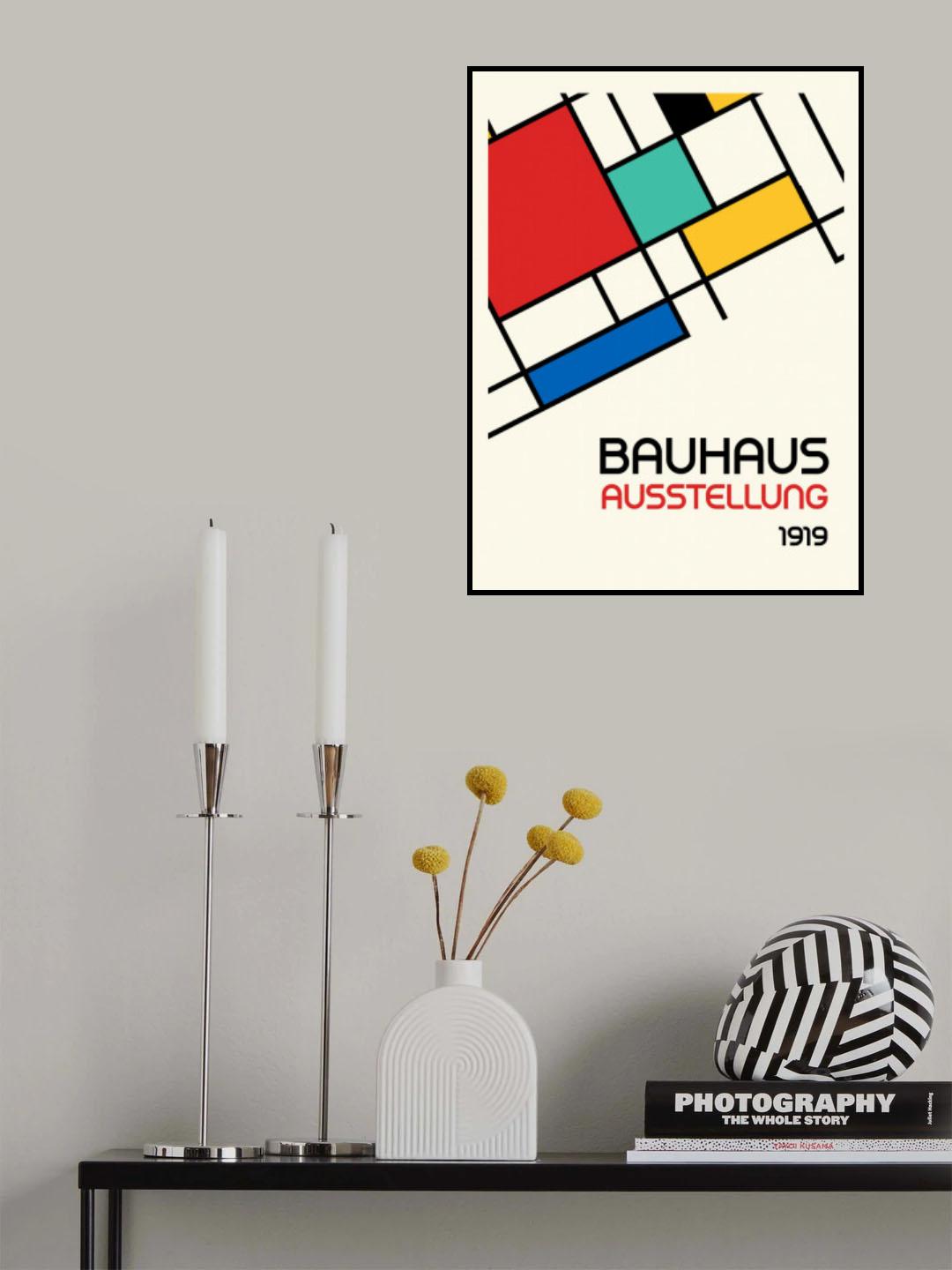 Bauhaus Geometric Design Retro Poster och Canvastavla