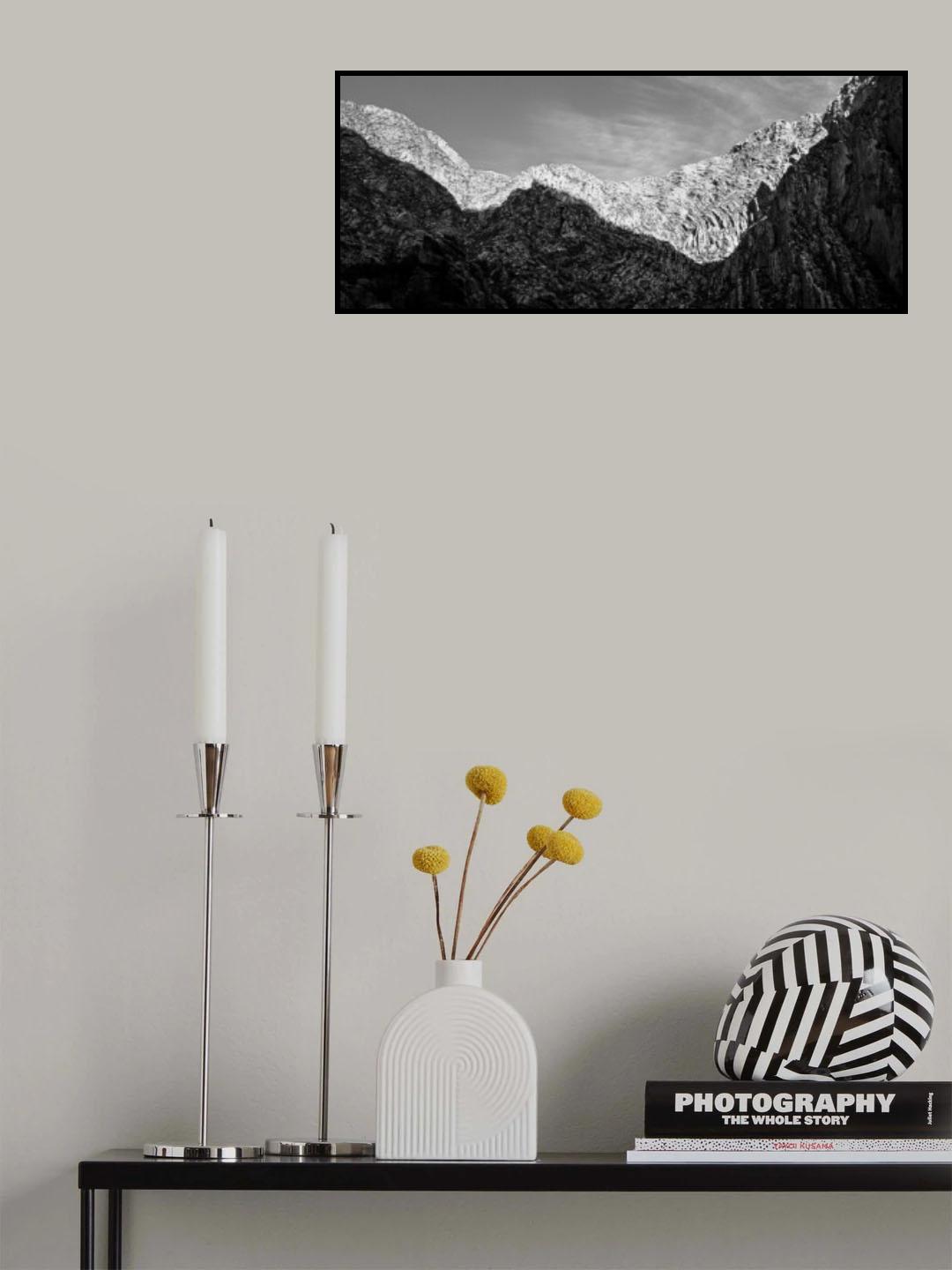 Black and white mountains Poster och Canvastavla
