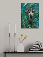 Zebra wearing heels in the jungle Poster och Canvastavla