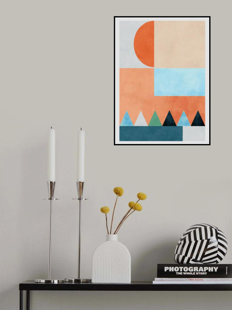 Spaces Bleu Dreieck Poster och Canvastavla