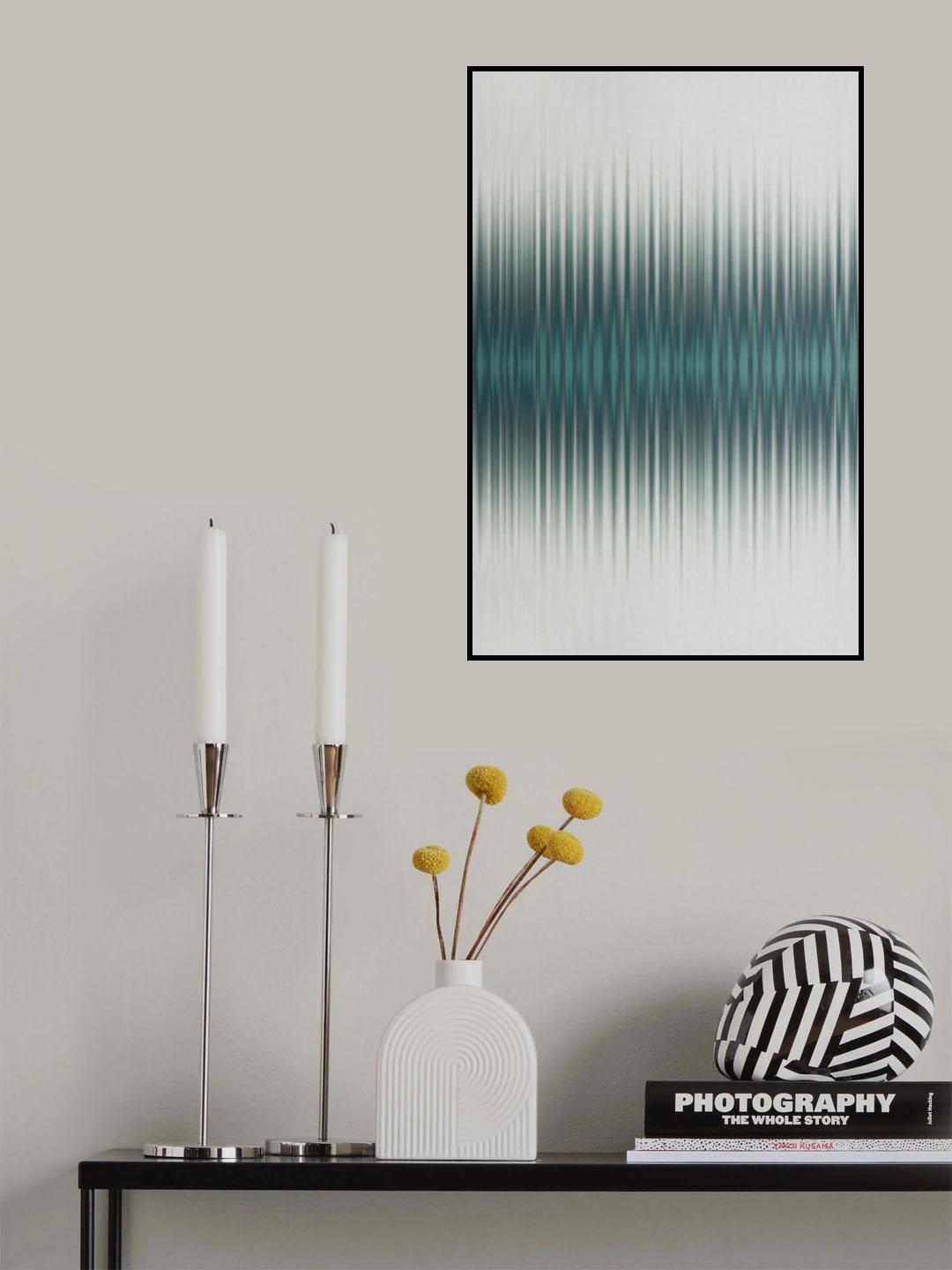 Euphoria - White and Green Poster och Canvastavla