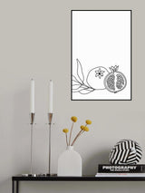 Pomegranate line art Poster och Canvastavla