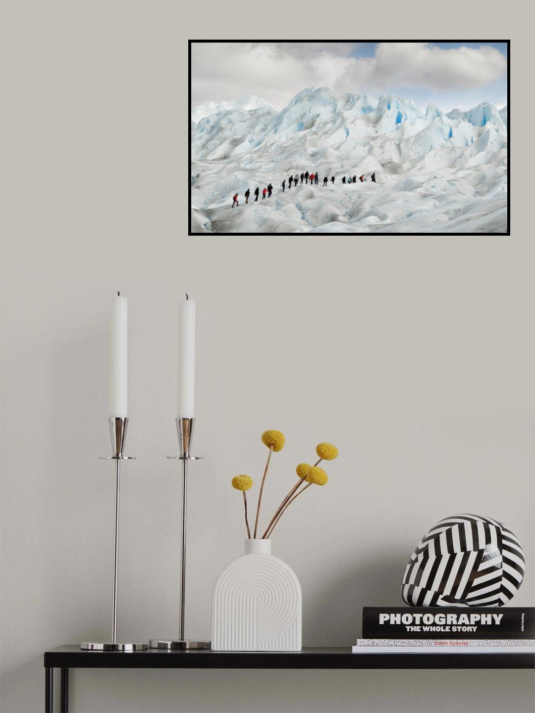 Hiking on Perito Moreno Poster och Canvastavla