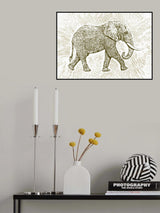 Africa Elephant texture pattern Poster och Canvastavla