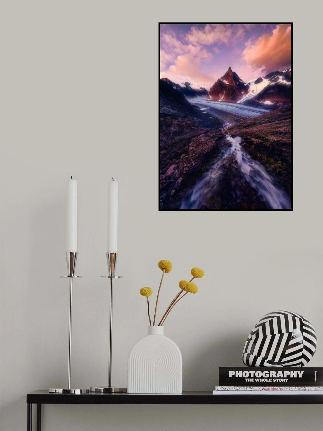 EPIC Sunset in Glacier Poster och Canvastavla