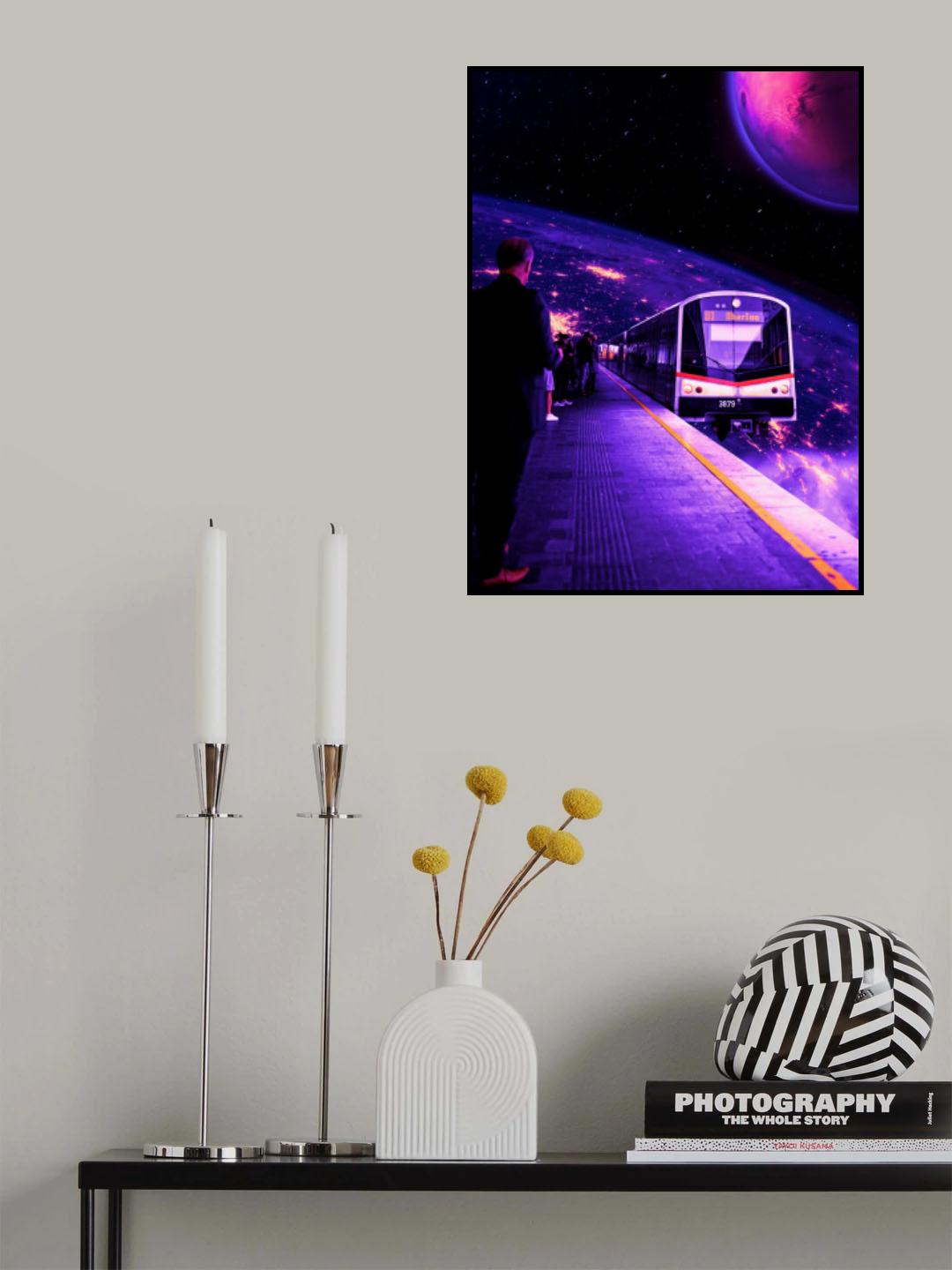 Space Train Poster och Canvastavla