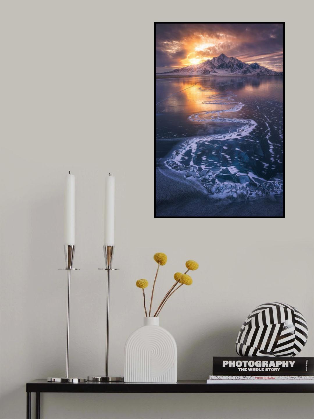 Curving ice Poster och Canvastavla