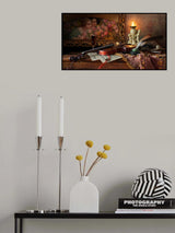 Still life with violin and picture Poster och Canvastavla