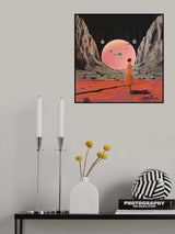 Round Space Collage Art 4 Poster och Canvastavla
