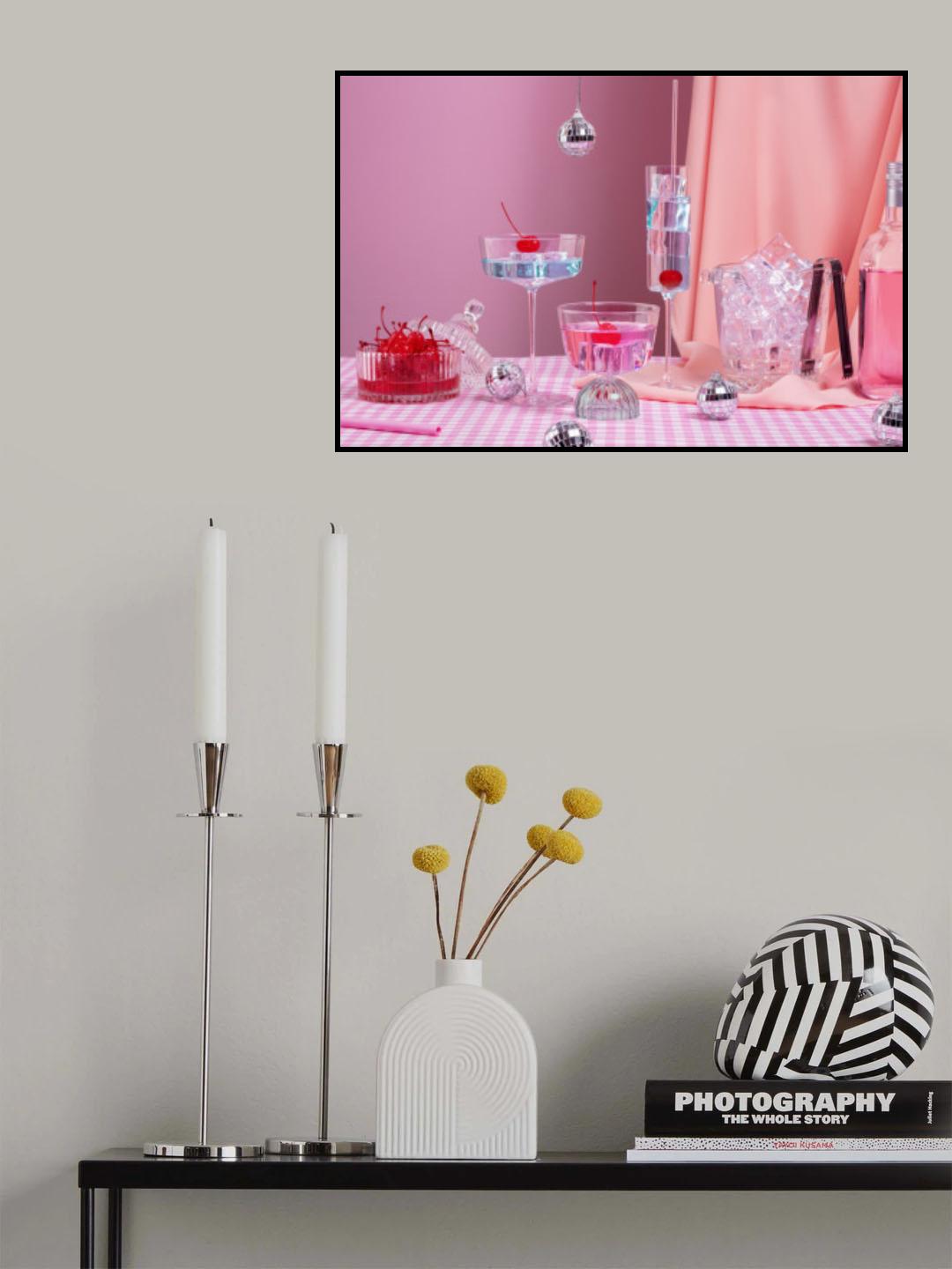 Pink cherries party Poster och Canvastavla