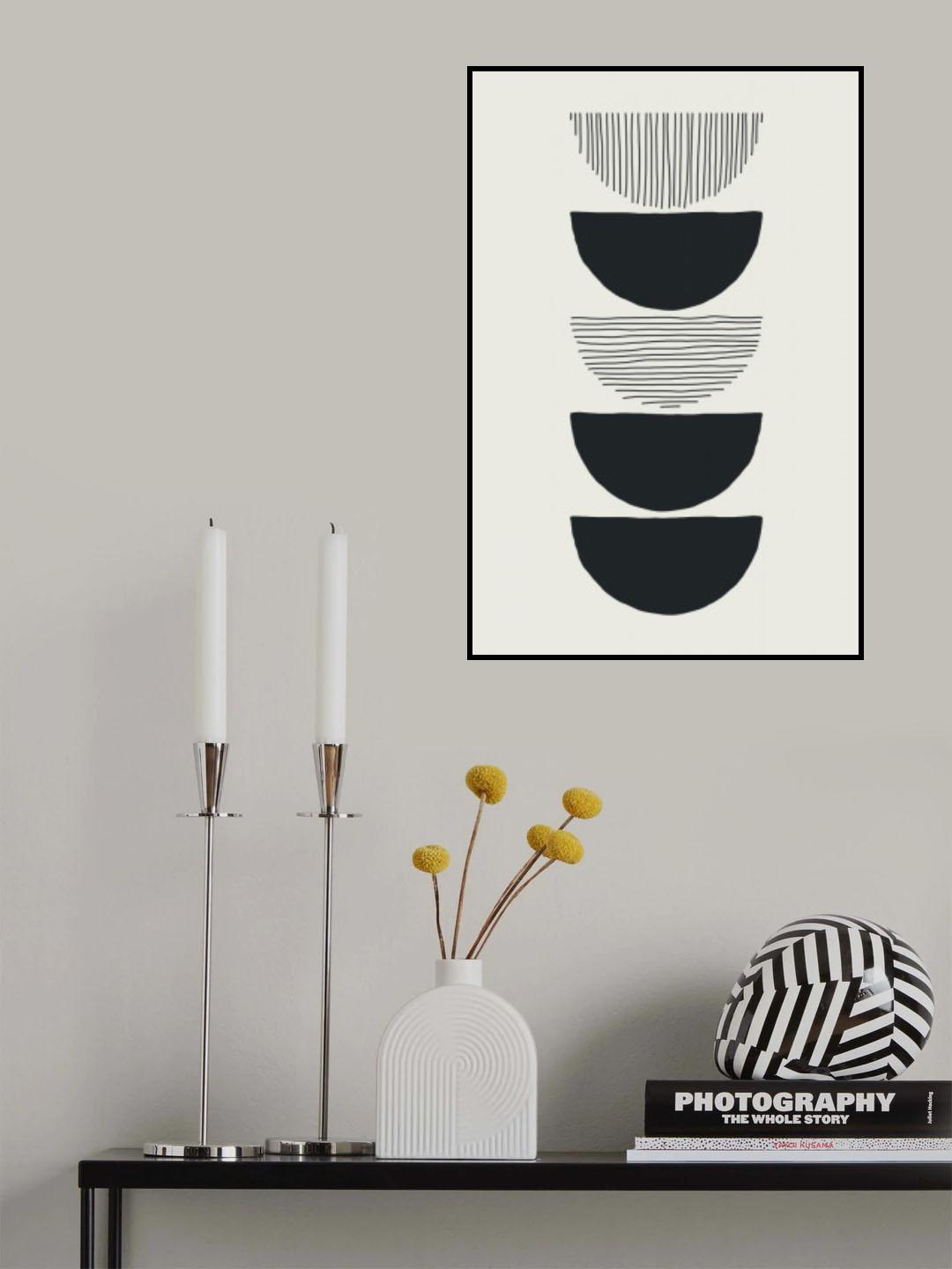Circles and Lines #1 Poster och Canvastavla