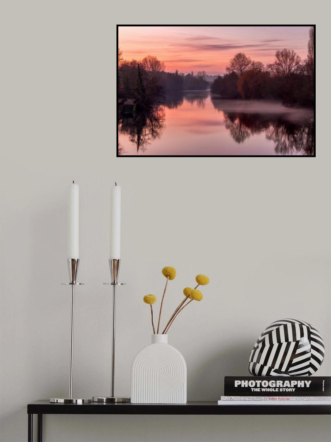 Pastel Sunset of French Countryside Poster och Canvastavla