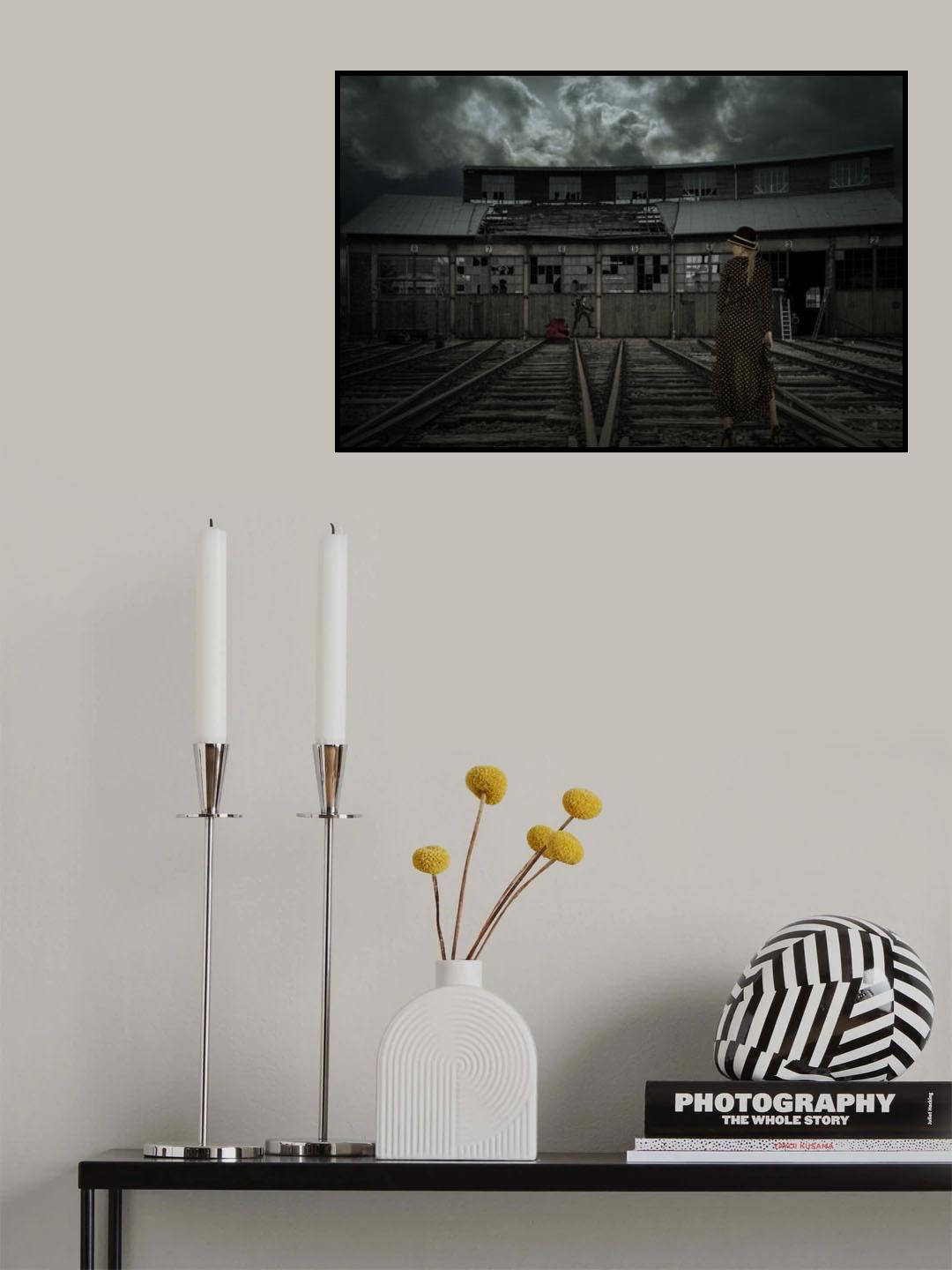 Dark it was, the moon shone bright Poster och Canvastavla