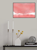Minimal Pink Abstract 04 Landscape Poster och Canvastavla