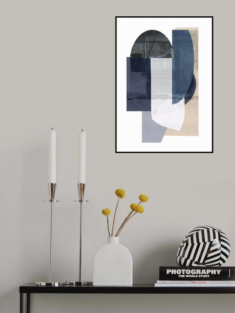 Navy Shapes No1 Poster och Canvastavla