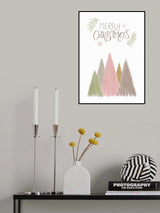 Merry Christmas Trees 1 Poster och Canvastavla